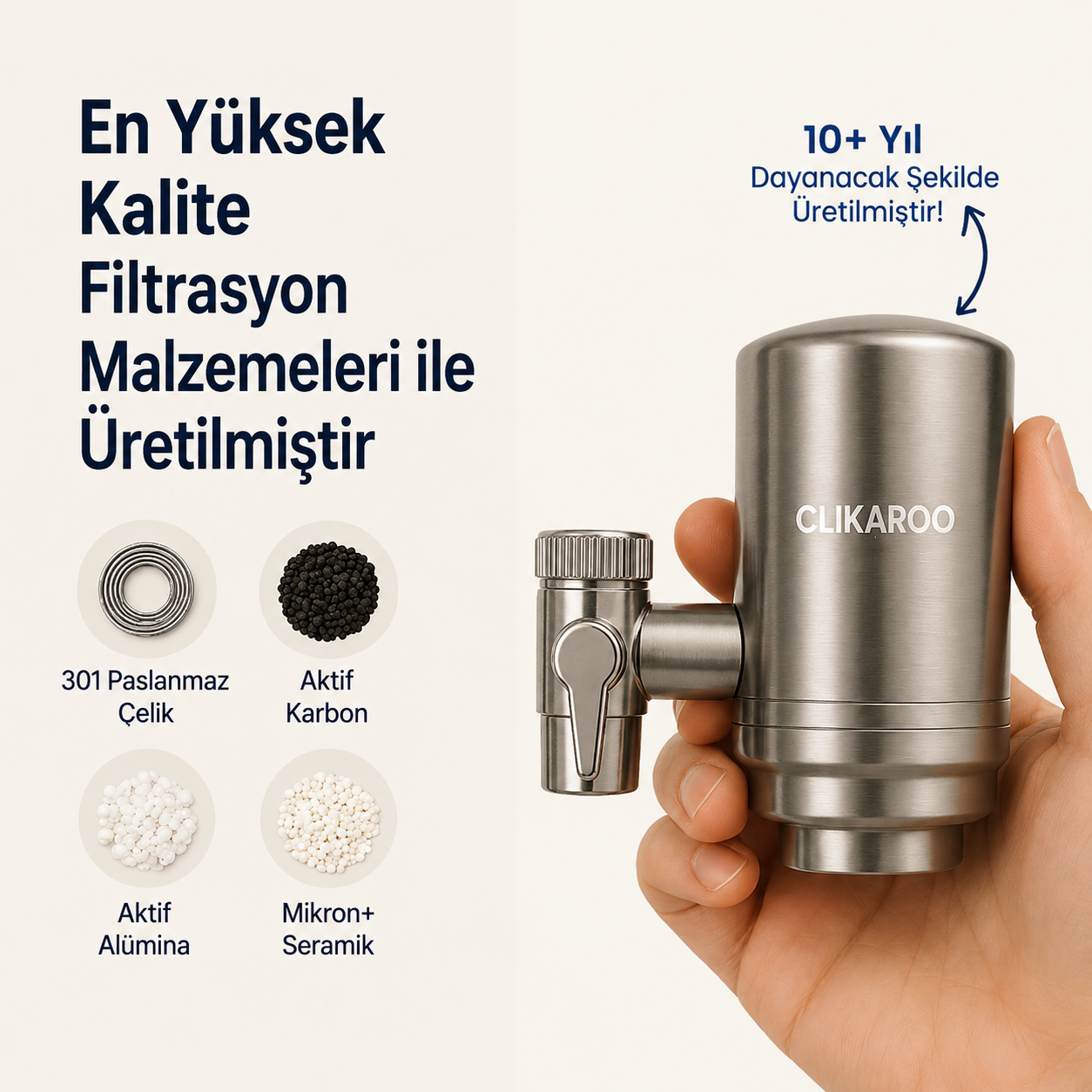 CLIKAROOS™ Akıllı Musluk Su Filtresi